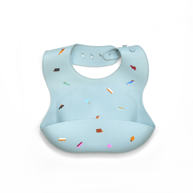 Baby Silicone Bib Waterproof Infant Bibs Fashionable Newborn Feeding Cloth Toddle Bibs Adjustable Saliva Towel For Boys Girls