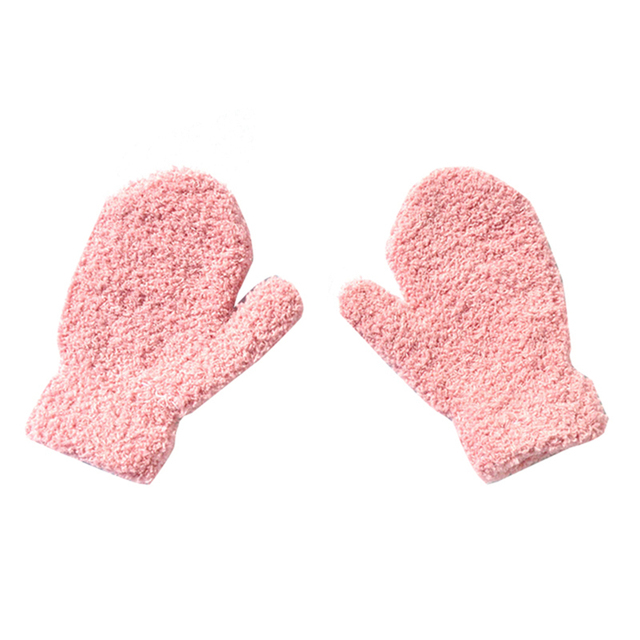 1-4years Children Winter Warm Gloves Baby Girls Baby Boys Toddler Knitted Acrylic Gloves For Baby Warm Rope Full Finger Mittens