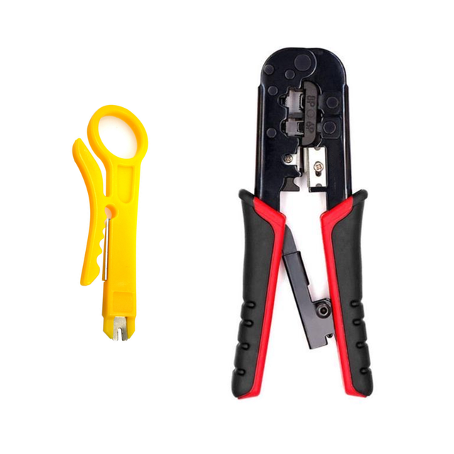 3 in 1 RJ45 Crimping Tool RJ45 Network Cutting Tools 8P RJ45 Crimper Cutter Stripper Plier for Modular RJ12 RJ11 Crimp Crimper