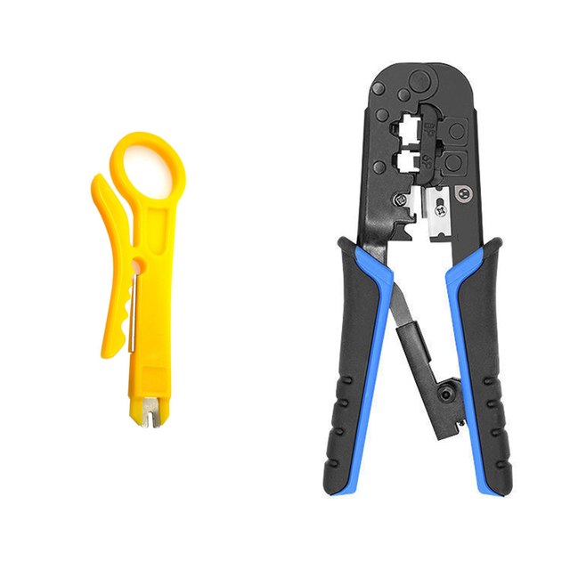 3 in 1 RJ45 Crimping Tool RJ45 Network Cutting Tools 8P RJ45 Crimper Cutter Stripper Plier for Modular RJ12 RJ11 Crimp Crimper