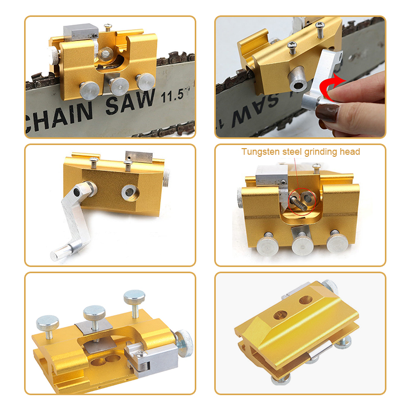 Chainsaw Sharpener Tool Portable Durable Chains Sharpen Jig Machinery  Fast Grinding Chainsaw Teethfor Woodworking Power Tools