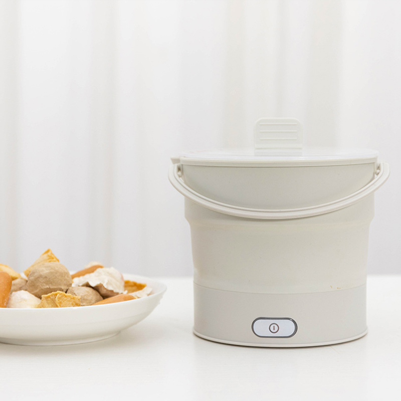 Foldable Electric Cooker 110V/220V Mini Multifunction Hot Pot Food Steamer Cooking Machine for Dormitory Noodle Cooker for Trave