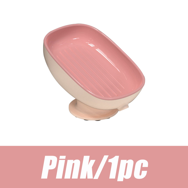 Super Suction Cup Soap Dish With Drain Water Soap Holder Kithcen Sponge Holder Soap Container Bathroom Supplies For Bathroom