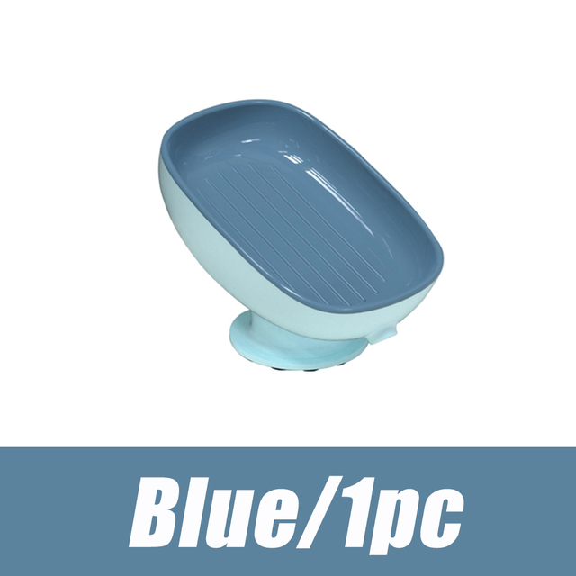 Super Suction Cup Soap Dish With Drain Water Soap Holder Kithcen Sponge Holder Soap Container Bathroom Supplies For Bathroom