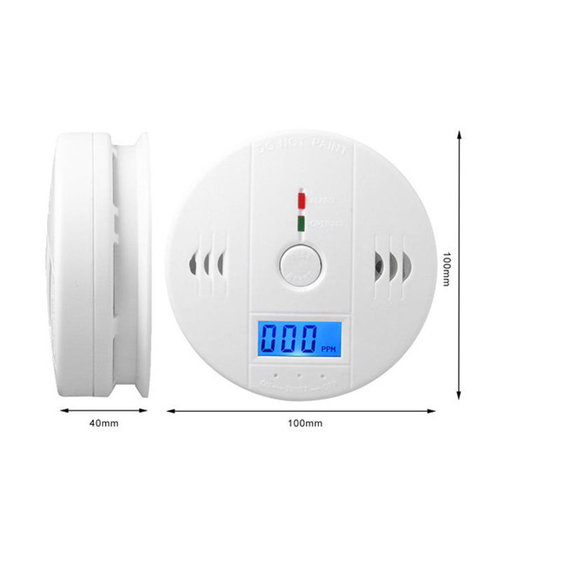 1Pc CO Sensor Carbon Monoxide Detector Alarm 85dB Siren Sound Independent CO Poisoning Warning Alarm Detector CO Meter