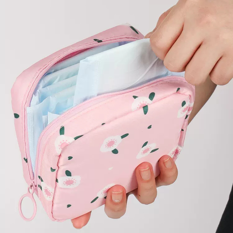 Napkin Sanitary Pad Pouch Women Girl Cute Towel Storage Bag Coin Purse Lipstick Headphone Case Sanitary Credit Card Holder Bags