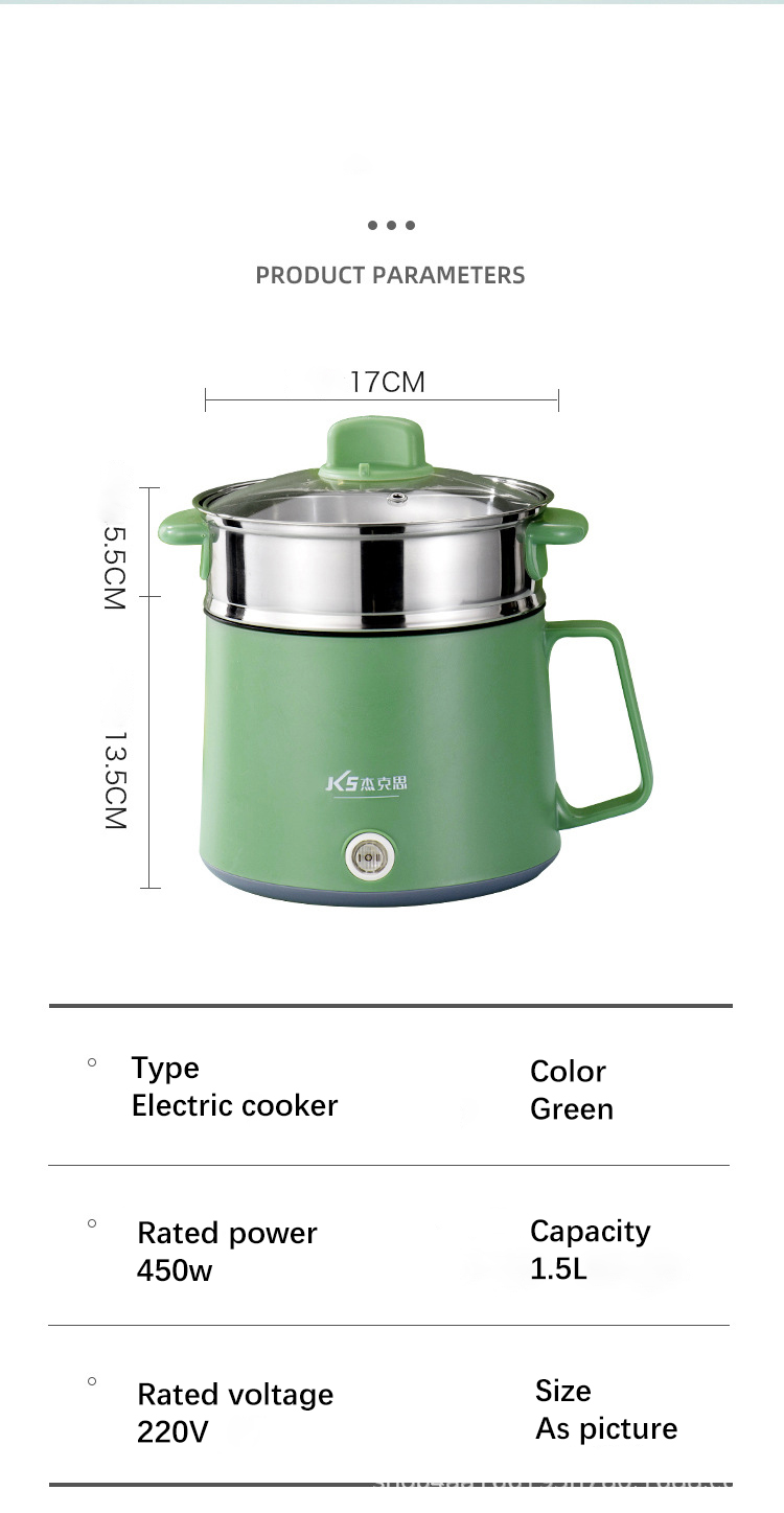 Mini Multifunction Cookers Non-stick Pan Electric Rice Cooker Cooking Machine Cook Pot Household Dormitory Hot Pot 1-2 People