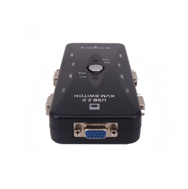 One drag four sharers USB 2.0 KVM Switch 4 Port VGA Splitter Printer Mouse Keyboard Pen Drive Share Switcher 1920x1440 VGA Switch Box Adapter