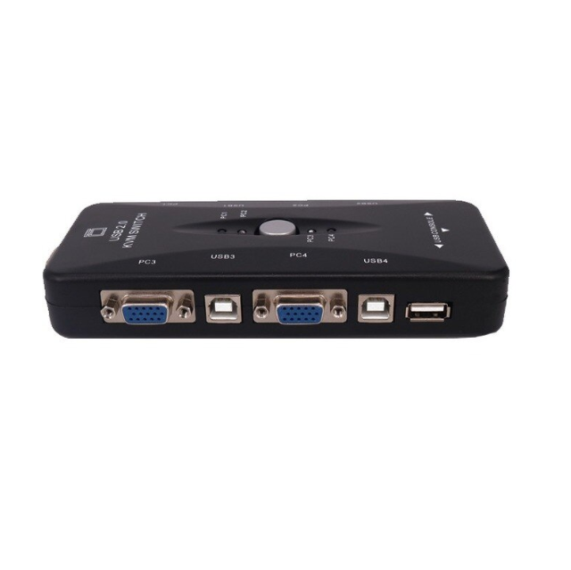One drag four sharers USB 2.0 KVM Switch 4 Port VGA Splitter Printer Mouse Keyboard Pen Drive Share Switcher 1920x1440 VGA Switch Box Adapter
