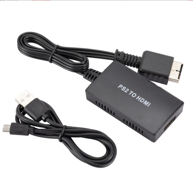 Video Converter 1080P Full HD Cable Adapter for Sony PS2 To HDMI-Compatible Works for Playstation 2 High Clear Cable Adaptor Converter for PS 2