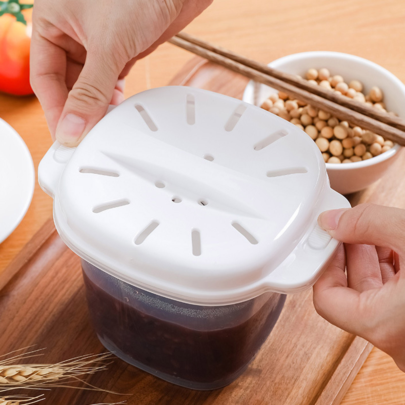 700ML Microwave Oven Rice Cooker Multifunctional Steamer Hot Soup Cooking Bento Lunch Box Food Grade PP Kitche Steaming Utensils
