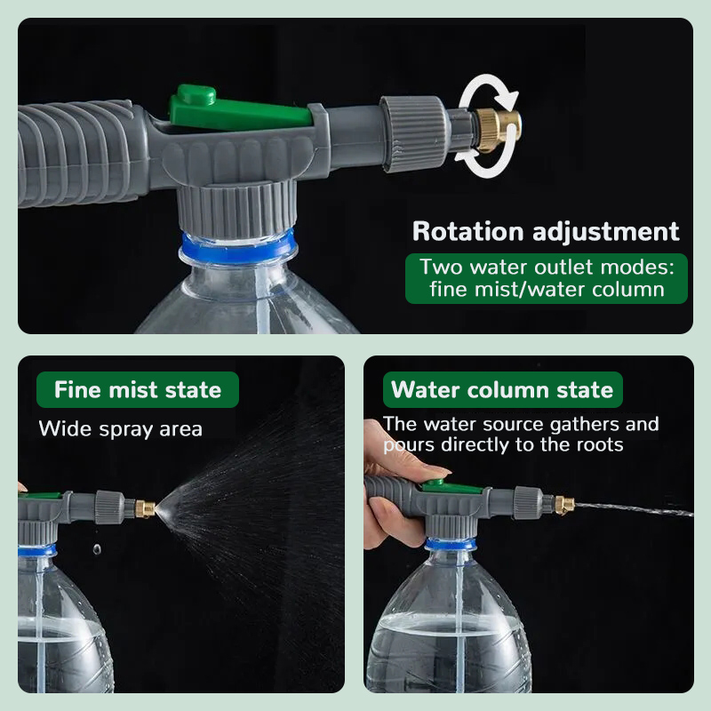 Manual High Pressure Air Pump Sprayer Adjustable Drink Bottle Spray Head Nozzle Garden Watering Tool Sprayer Agriculture Tools