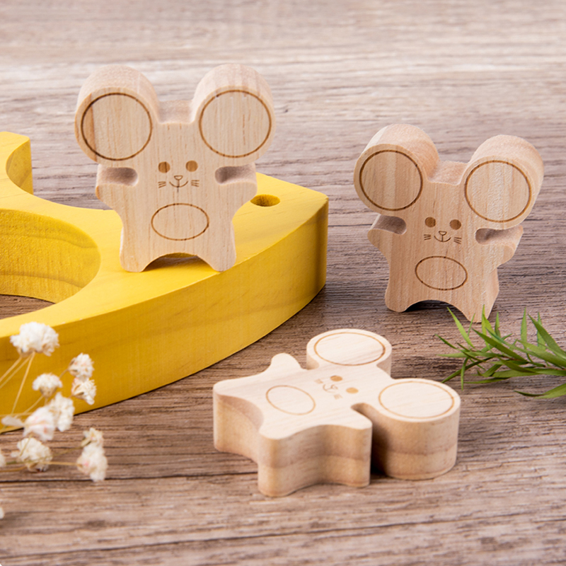 1 Set Montessori Wooden Balancing Games Blocks Toys Cute Mouse Cheese Building Block Puzzle Early Educational Toys For Kids