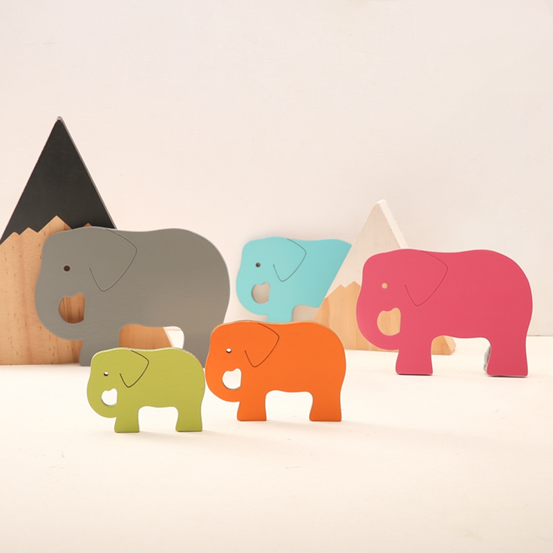 Wooden Toys For Children Carton Animal 3D Puzzle Multilayer Jigsaw Puzzles Preschool Learning Educational Game Baby Toddler Toy