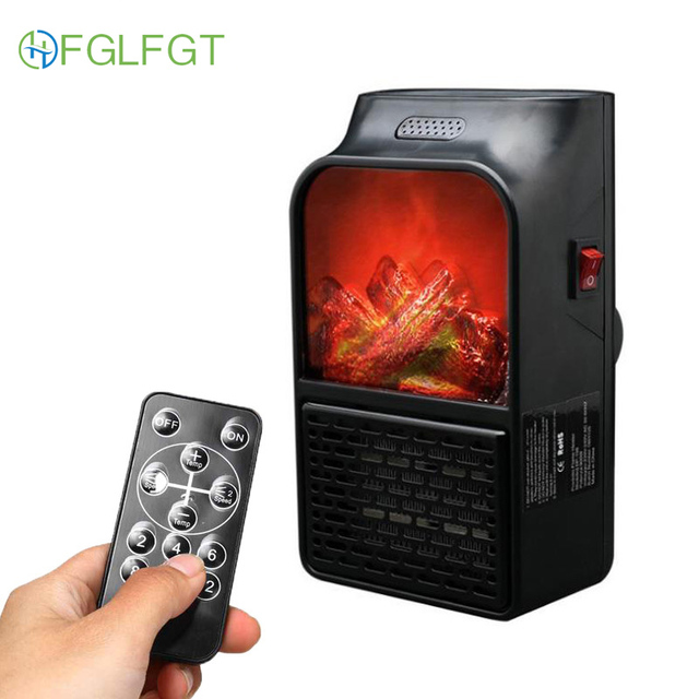 3D Flame Fan Heater Desktop Portable Heating Tool Body Warmer Household Office Mini Electric Heater Powerful Winter Warmer