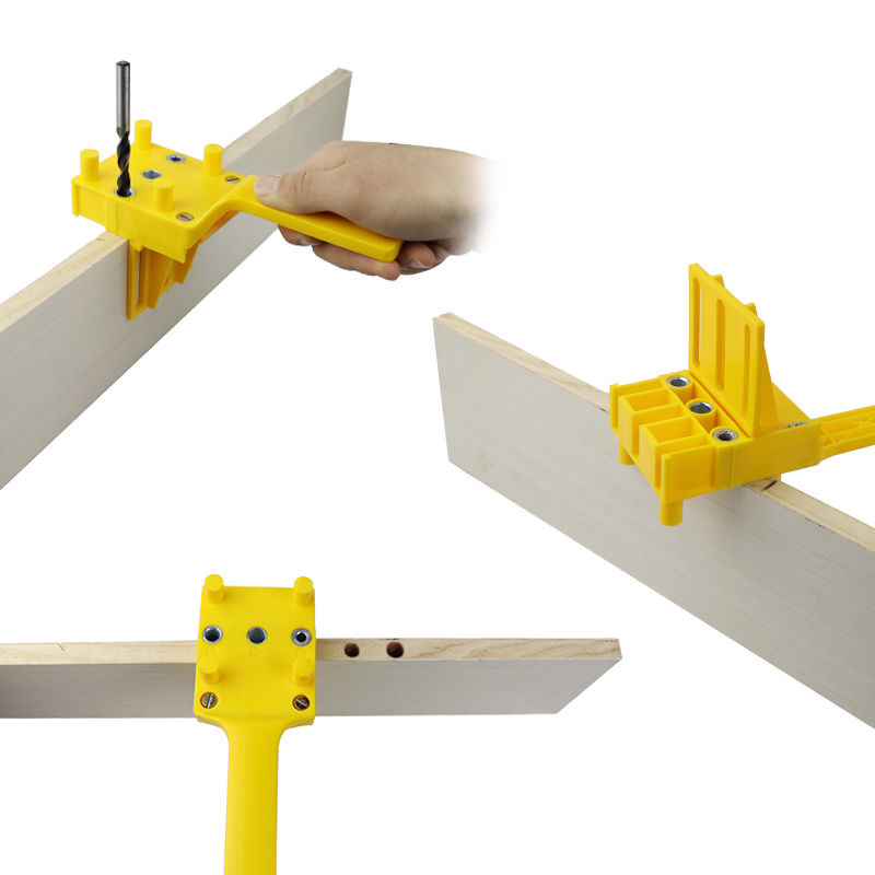 Wood Doweling Jig Punch Locator Quick Drill Bit Hole Puncher  Woodworking Pocket Hole Guide Handheld For Carpentry Dowel Joints