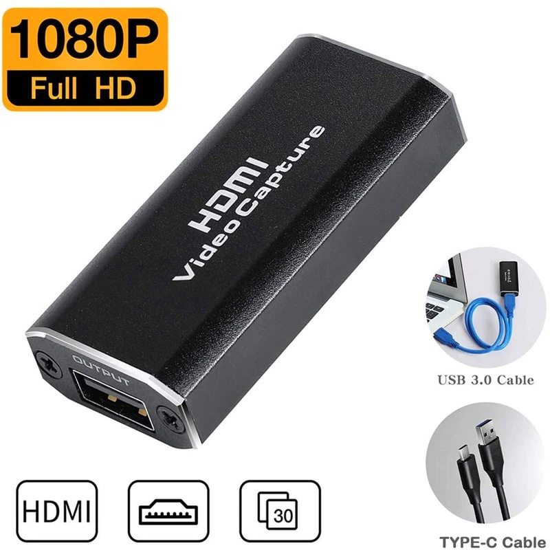 HDMI HD acquisition card 4K Video Capture Card USB 3.0 HDMI-compatible HD 1080p Video Grabber Record Box for Switch Camera Live Streaming PS4 Recorde