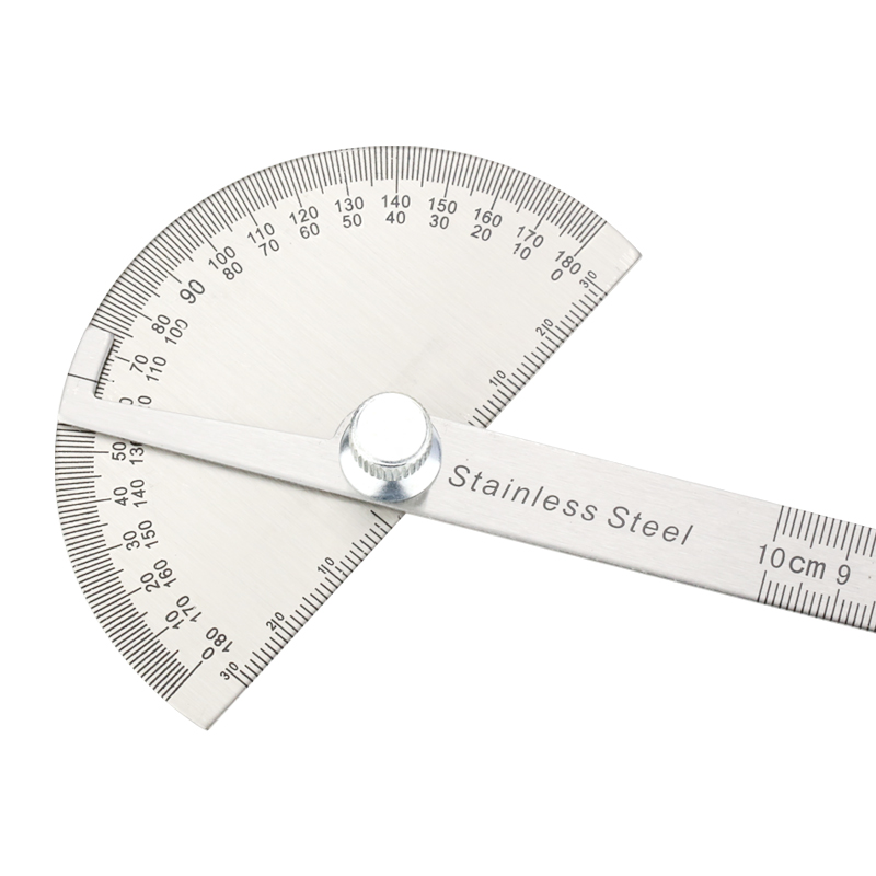 180 Degree Protractor Metal Angle Finder Goniometer Angle Ruler Stainless Steel Woodworking Tools Rotary Measuring Ruler