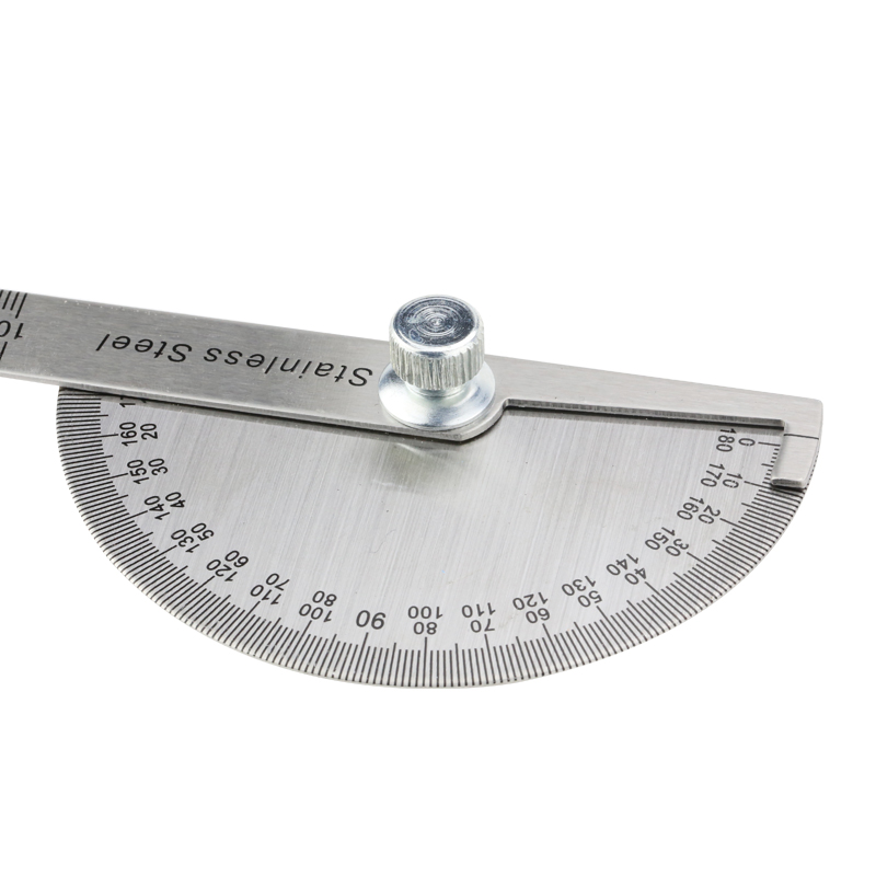 180 Degree Protractor Metal Angle Finder Goniometer Angle Ruler Stainless Steel Woodworking Tools Rotary Measuring Ruler