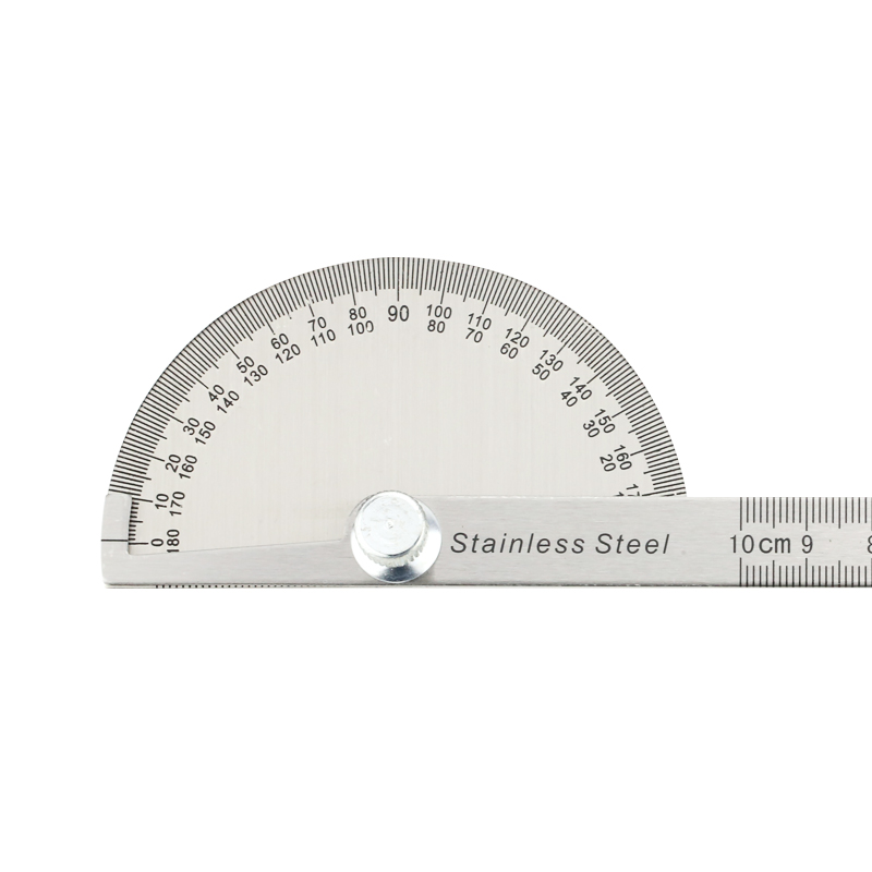 180 Degree Protractor Metal Angle Finder Goniometer Angle Ruler Stainless Steel Woodworking Tools Rotary Measuring Ruler