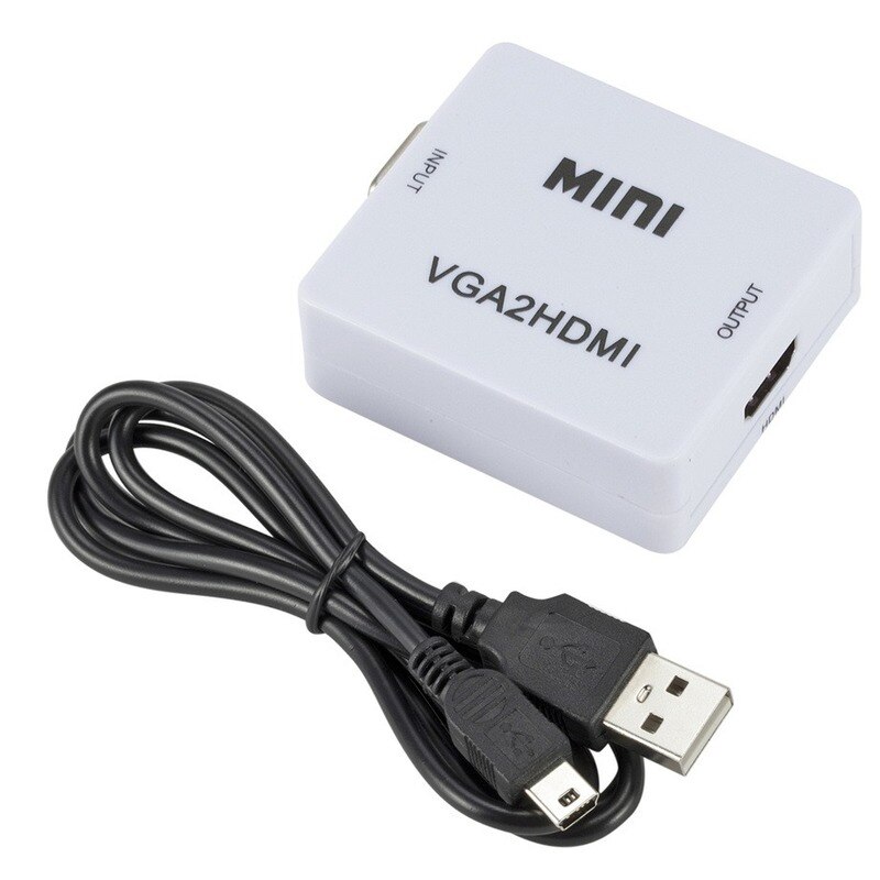 Video Distributor RCA AV/CVSB L/R Video To HDMI-compatible AV Scaler Adapter HD Video Converter Box 1080P Support NTSC PAL