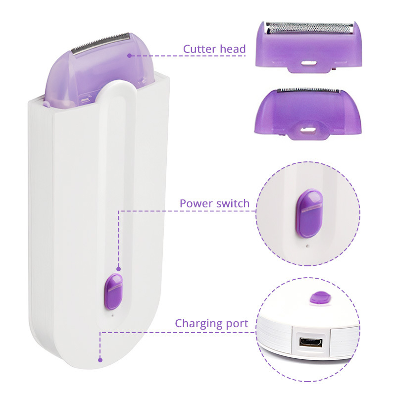 Women USB Rechargeable Painless Hair Removal Kit Laser Touch Epilator Body Face Leg Bikini Hand Shaver Hair Remover Epilator