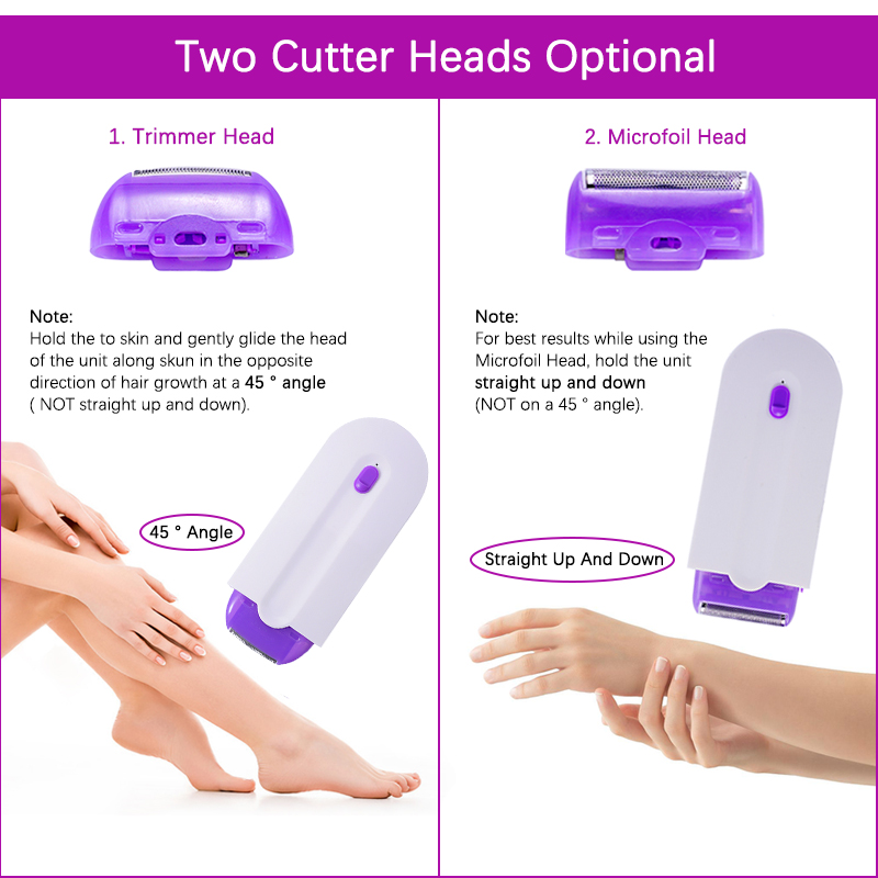 Women USB Rechargeable Painless Hair Removal Kit Laser Touch Epilator Body Face Leg Bikini Hand Shaver Hair Remover Epilator