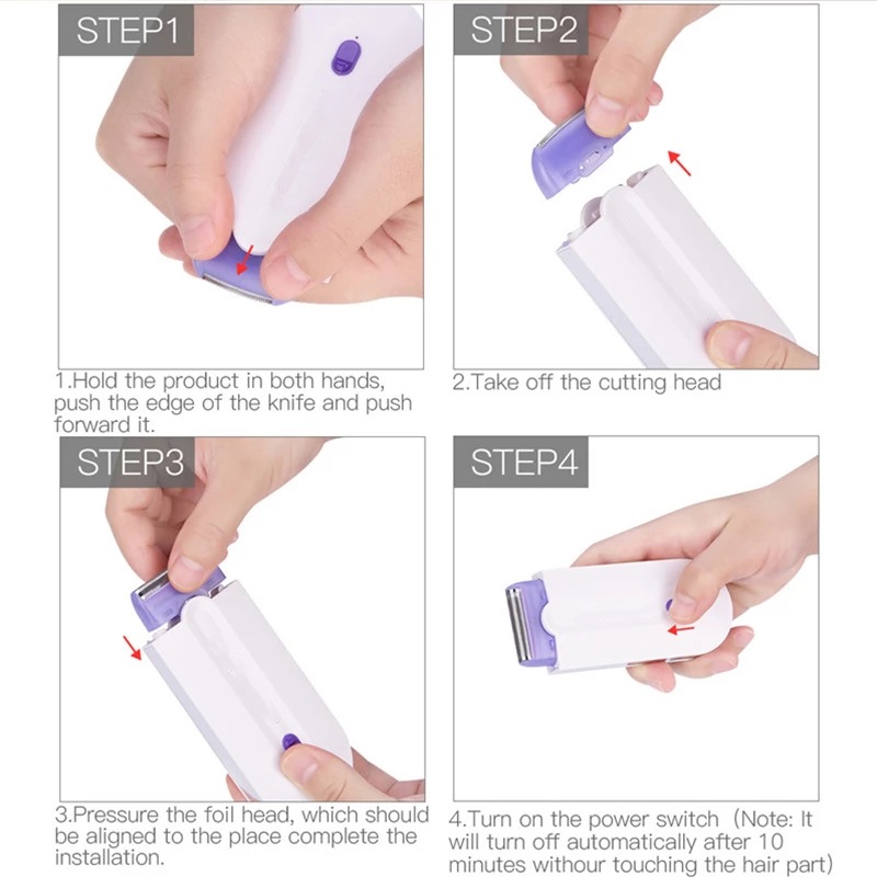 Women USB Rechargeable Painless Hair Removal Kit Laser Touch Epilator Body Face Leg Bikini Hand Shaver Hair Remover Epilator