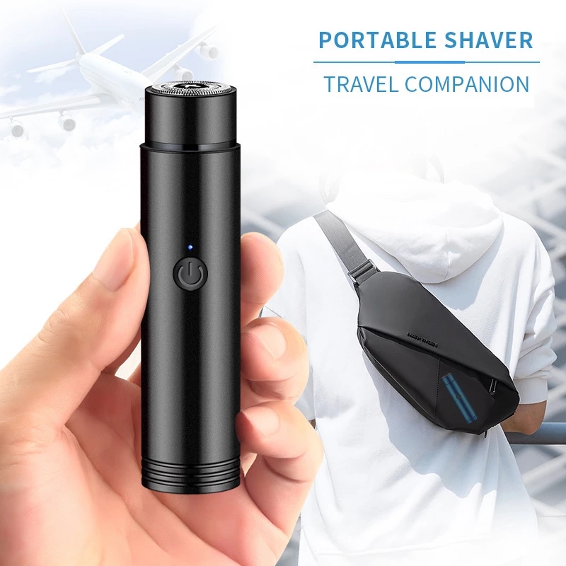 Portable Electric Shaver for Men Mini Travelling Rechargeable Razor Beard Knife Professional Facial Shaver Razors Beard Trimmer