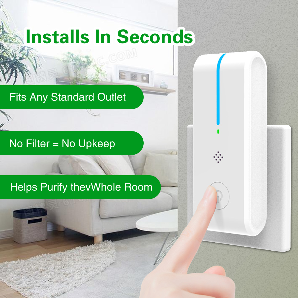 Portable Anion Air Purifier Household Formaldehyde Odor Remover Dust Cigarette Smoke Cleaner Toilet Kitchen Room Air Fresher