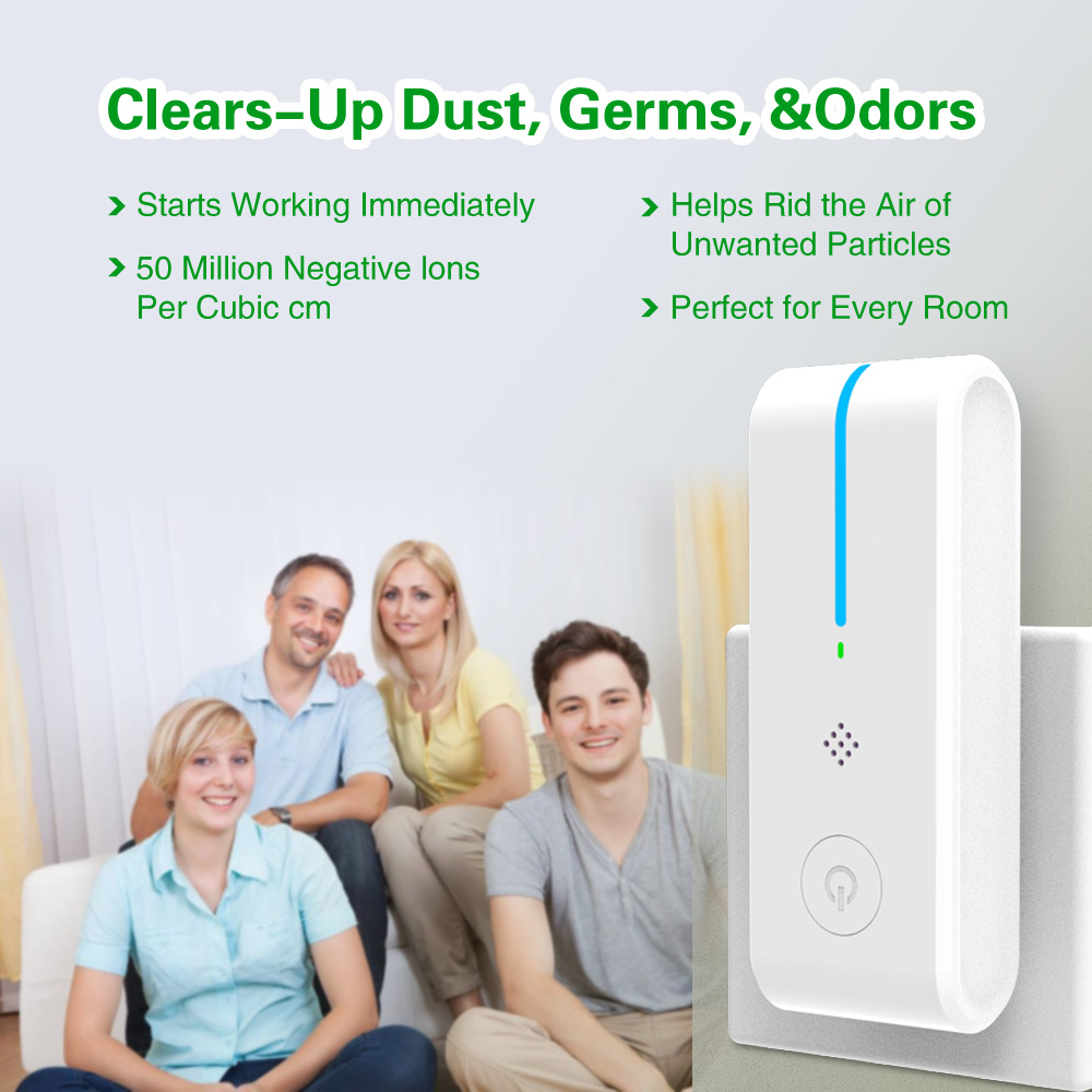 Portable Anion Air Purifier Household Formaldehyde Odor Remover Dust Cigarette Smoke Cleaner Toilet Kitchen Room Air Fresher