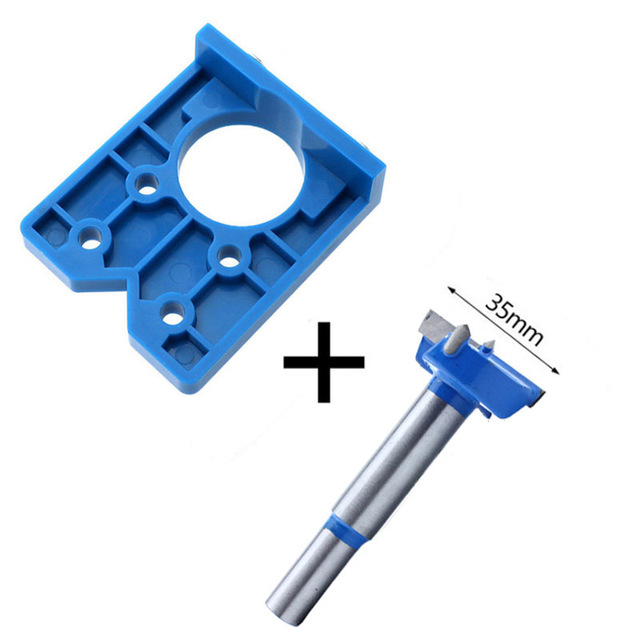 35mm Hinge Drilling Jig Set Concealed Guide Hinge Hole Drilling Locator Woodworking Hole Opener Door Cabinet Accessories Tools