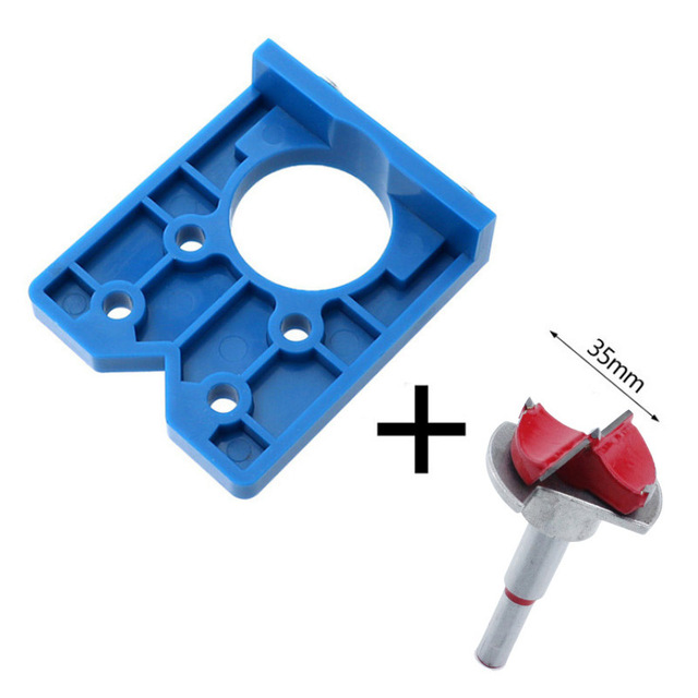 35mm Hinge Drilling Jig Set Concealed Guide Hinge Hole Drilling Locator Woodworking Hole Opener Door Cabinet Accessories Tools