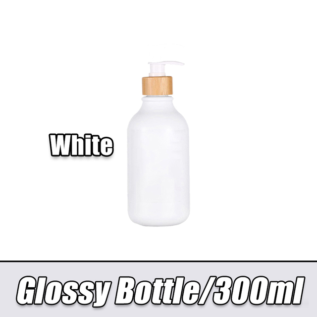 300ml Dish Soap Bottle with Bamboo Pump Kitchen Refillable Jars Liquid Soap Dispenser Hand Soap Lotion Container for Decor