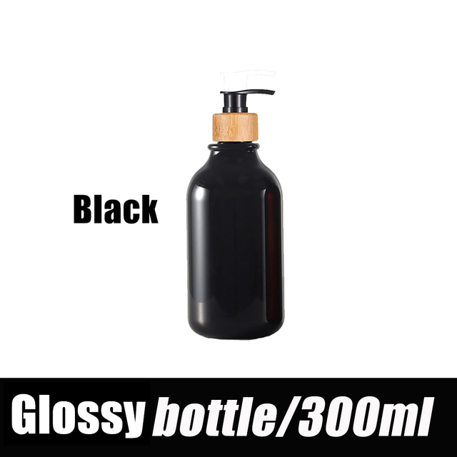 300ml Dish Soap Bottle with Bamboo Pump Kitchen Refillable Jars Liquid Soap Dispenser Hand Soap Lotion Container for Decor