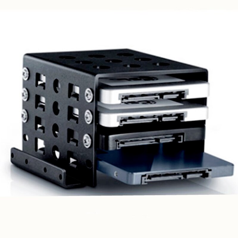 Chassis hard disk bit bracket 4-Bay 3.5 Inch To 2.5 Inch Hard Drive Caddy Internal Mounting Adapter Bracket Aluminum Alloy Mobile Holder