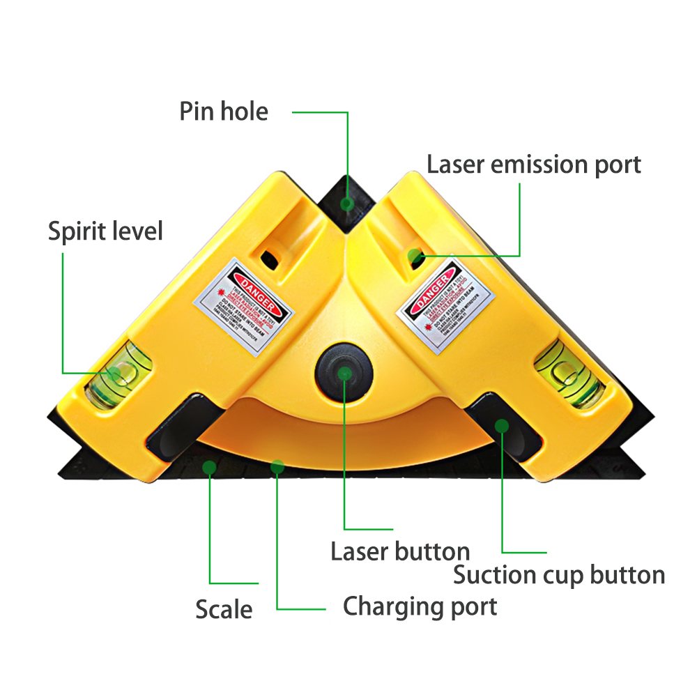Right Angle 90 Degree Square Laser Level High Quality With Spirit Level Laser Measurement Tool Horizontal Vertical Laser Tools