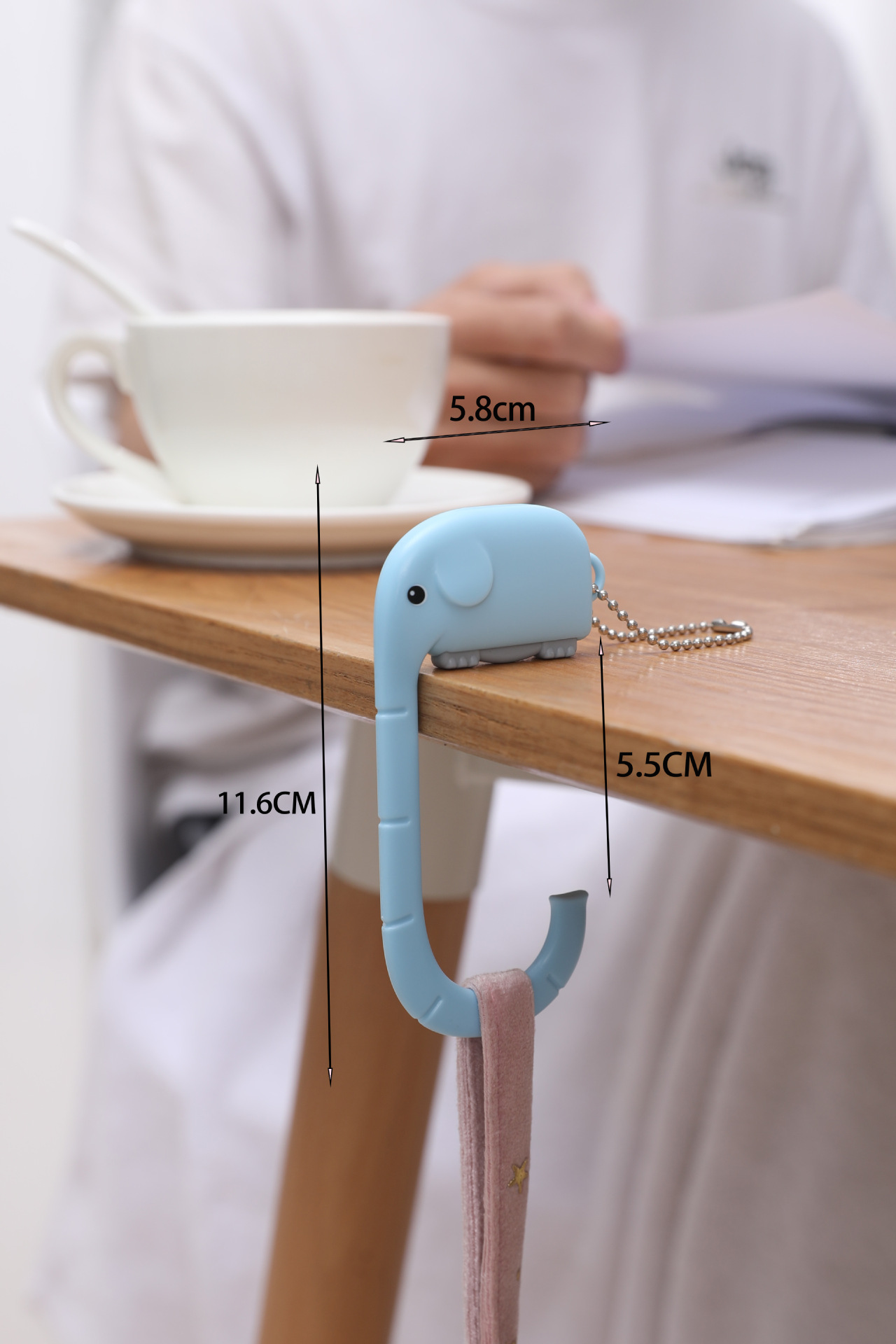 1PC Travel Portable Plastic Bag Cute Elephant Hook for Hanging Decorative Table Purse Bag Hook Wall Hanger Holder Handbag Hanger