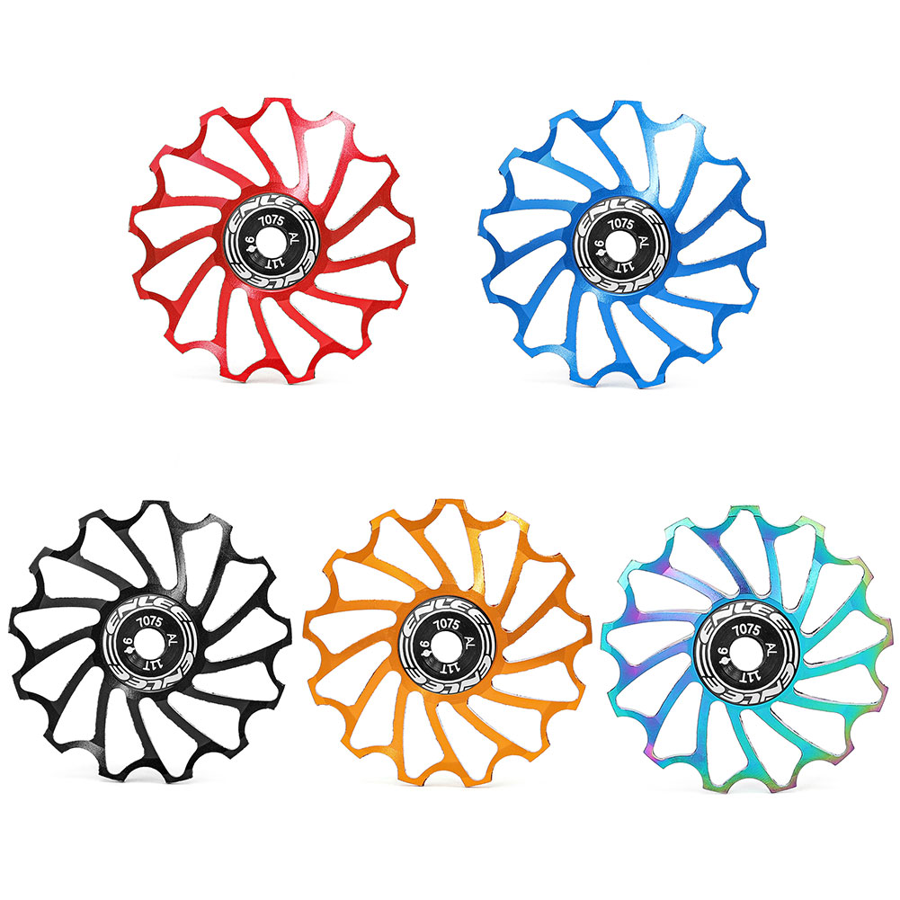 11T Road Bike Rear Derailleurs Ceramic Bearing Aluminum Alloy MTB Bicycle Rear Derailleur Pulley Guide Wheel Cycling A