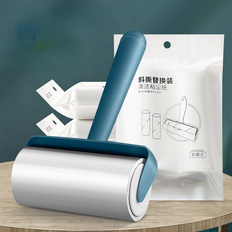 Tearable Roll Paper Sticky Roller Dust Wiper Pet Hair Clothes Carpet Tousle Remover Portable Replaceable Cleaning Brush Tool