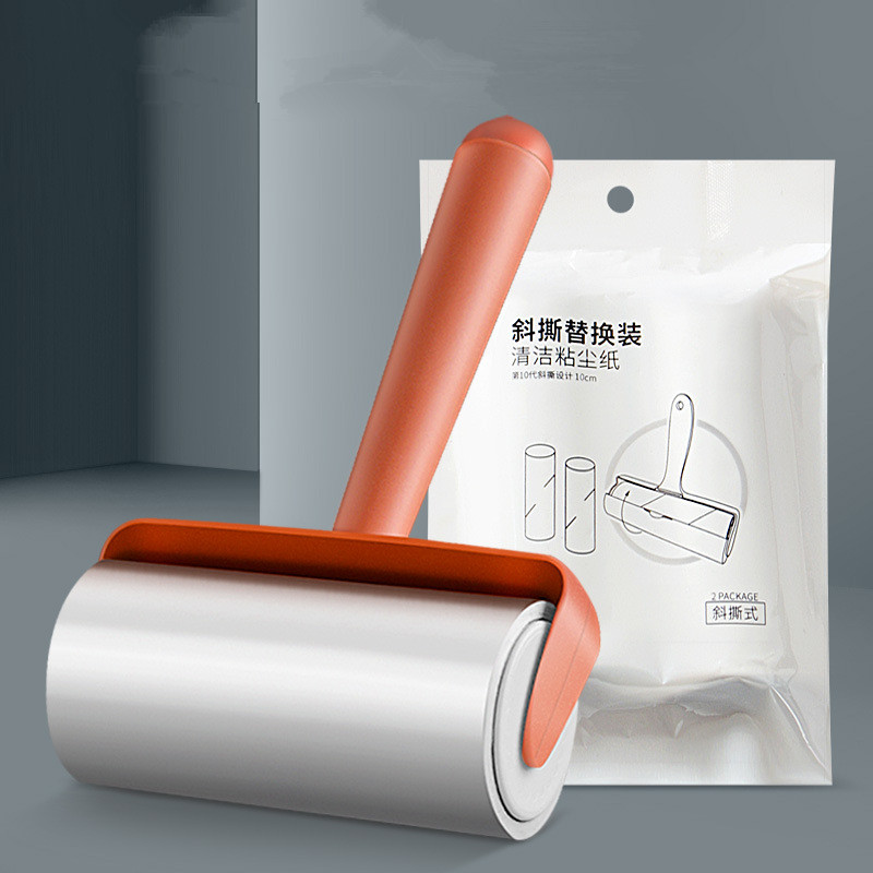 Tearable Roll Paper Sticky Roller Dust Wiper Pet Hair Clothes Carpet Tousle Remover Portable Replaceable Cleaning Brush Tool