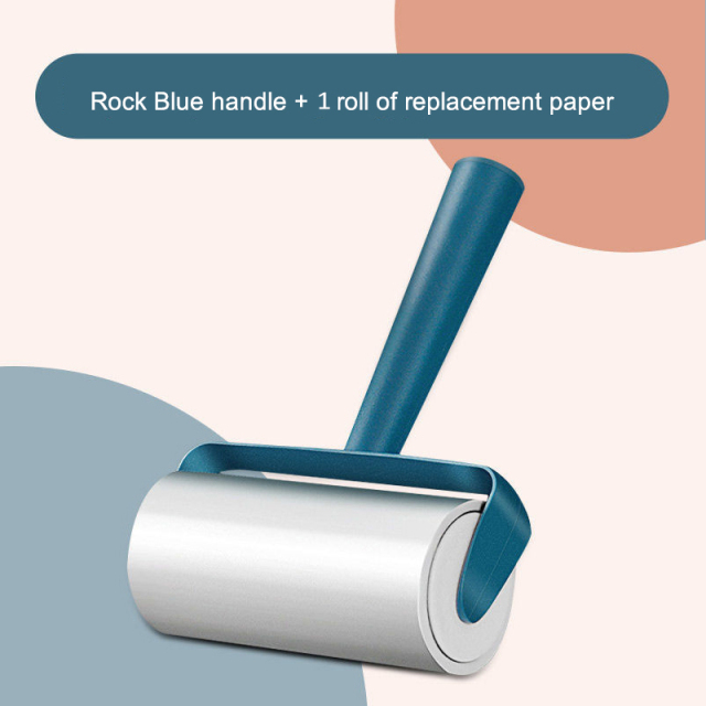 Tearable Roll Paper Sticky Roller Dust Wiper Pet Hair Clothes Carpet Tousle Remover Portable Replaceable Cleaning Brush Tool