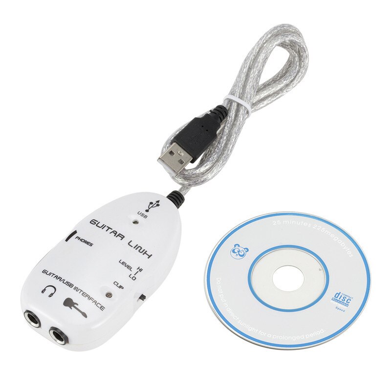 Guitar computer recording cable USB Guitar Cable Recording Adapter Sound Player Card Effects Interface Link Cable Guitar Sound Pickup