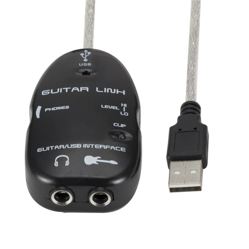 Guitar computer recording cable USB Guitar Cable Recording Adapter Sound Player Card Effects Interface Link Cable Guitar Sound Pickup