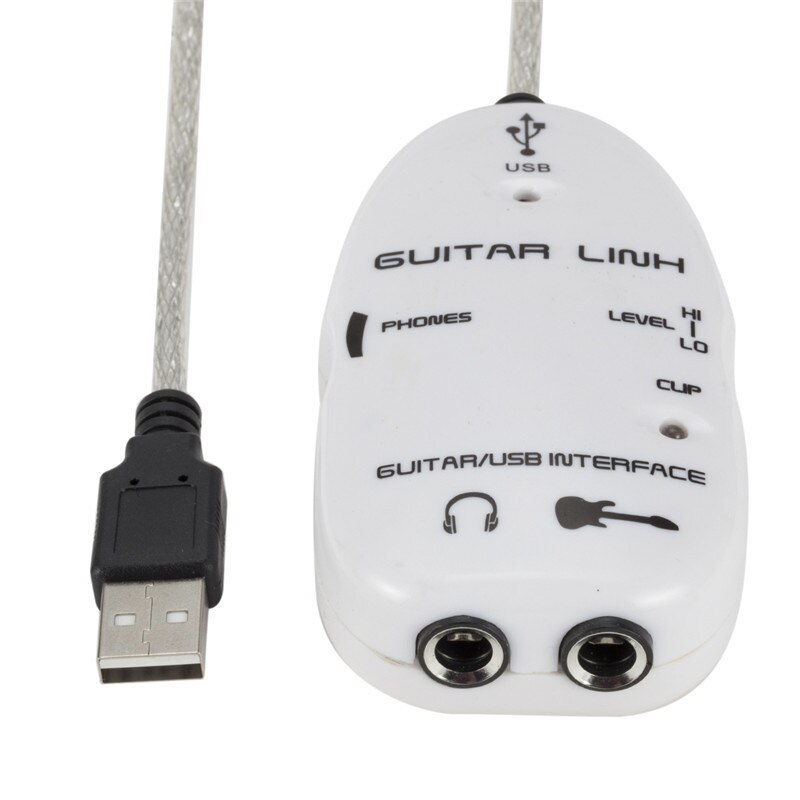 Guitar computer recording cable USB Guitar Cable Recording Adapter Sound Player Card Effects Interface Link Cable Guitar Sound Pickup