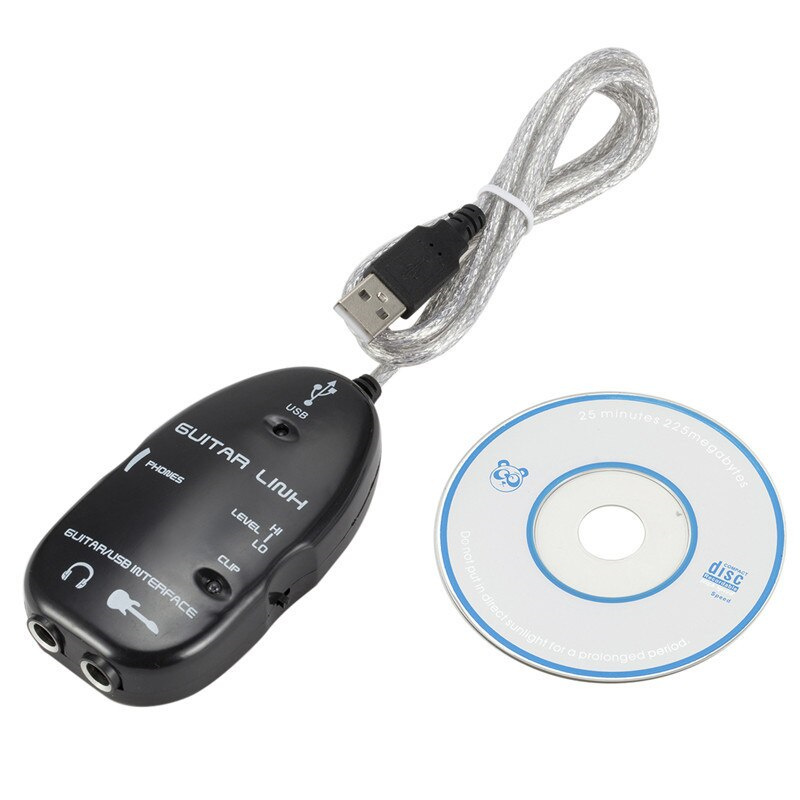 Guitar computer recording cable USB Guitar Cable Recording Adapter Sound Player Card Effects Interface Link Cable Guitar Sound Pickup