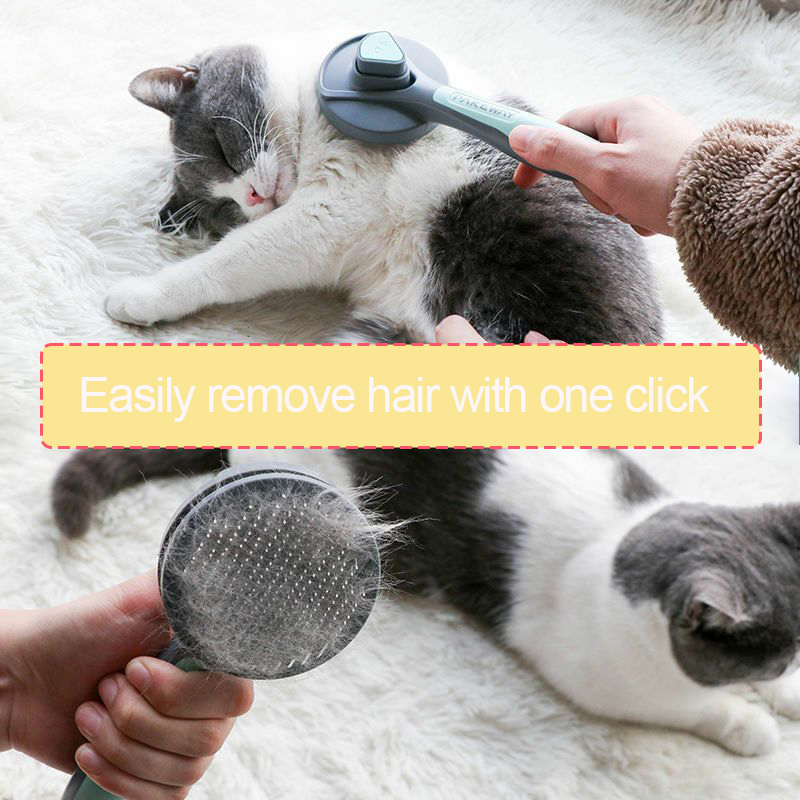 Cat Comb Brush Pet Hair Removes Comb For Cat Dog Pet Grooming Hair Cleaner Cleaning Pet Dog Cat Supplies Self Cleaning Cat Brush
