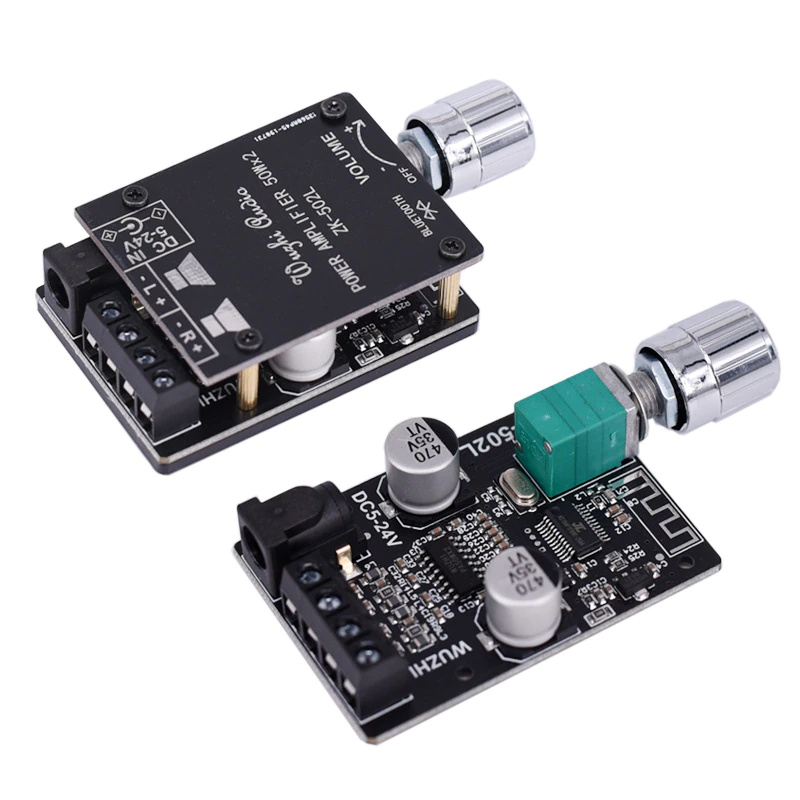 High power digital power amplifier audio module Audio Speakers DIY Bluetooth 5.0 High Power Digital Amplifier Stereo Board 50W+50W AMP Amplificador Audio Home Theater