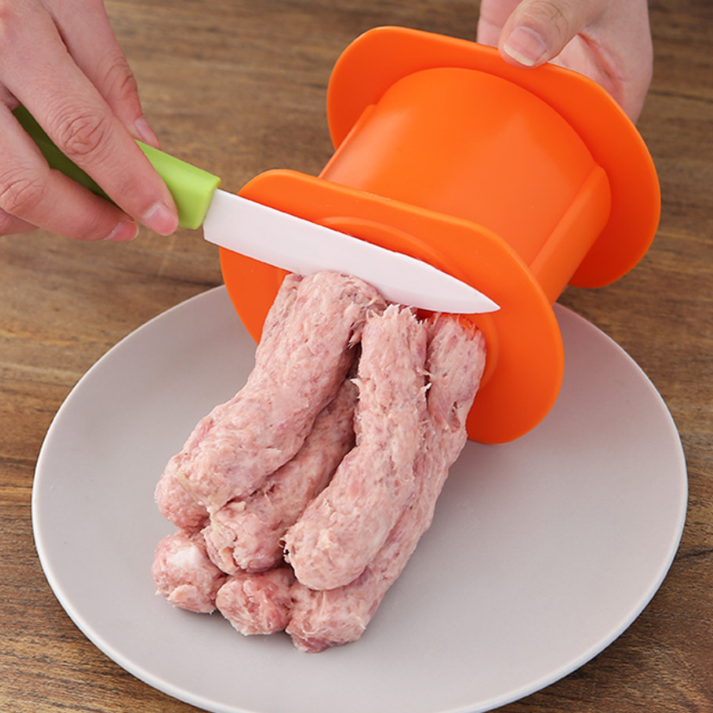 One Press Cevapcici Maker Kitchen Hot Dog Burger Meat  Food Pasta Presser Sausage Making Machine Handmade Gadget Tools Dropship