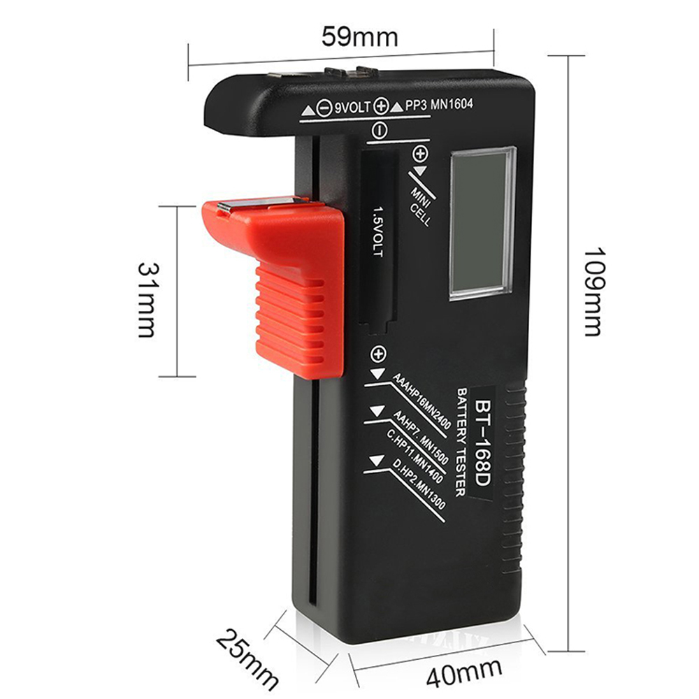 BT-168 PRO Digital Lithium Battery Capacity Tester Checkered Load Analyzer Display Check AAA AA Button Cell Testing Tool